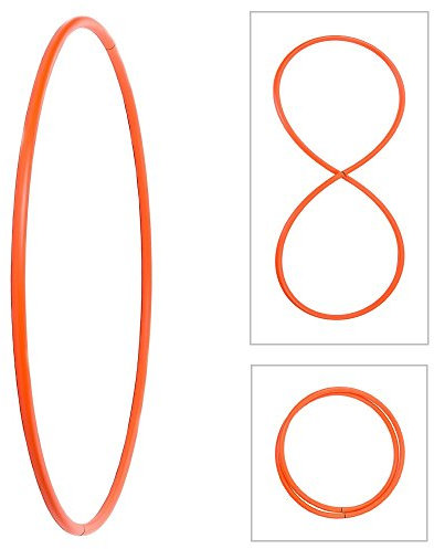 hoopomania Faltbarer Hula Hoop, HDPE-20mm, Orange, Ø100cm