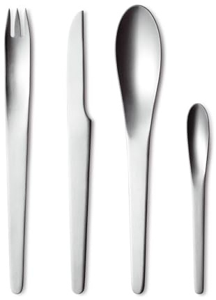 George Jensen Besteck Set 24 Stück Matt, Edelstahl, Stainless Steel, 4.3 x 53.8 x 37 cm