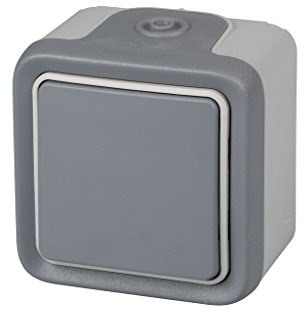 legrand 191501 Interruptor Conmutador Estanco de Superficie, Gris