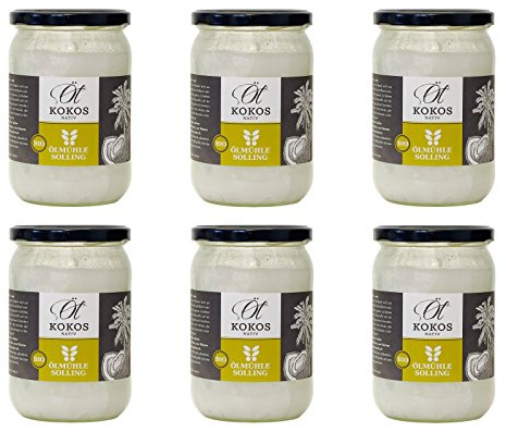 Ölmühle Solling Bio Kokosöl nativ 6x 500ml-kaltgepresst