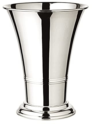 EDZARD Vas Tromba, höjd 25 cm, diameter upptill 19 cm, silverpläterad – modern tulpanvas, blomvas silver som bordsdekoration