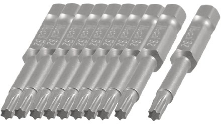 sourcing map 10 PCS 1/10,2 cm X 50 mm x 4,5 mm x 3 mm T15 Magnetic Torx-Schraubendreher-Bits de