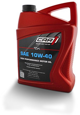 Unbekannt CAR1 Motoröl 10W-40 Leichtlauf High Performance Motor Motoren Öl Benzin Diesel Ottomotor Benzinmotor Dieselmotor Engine Oil 5L