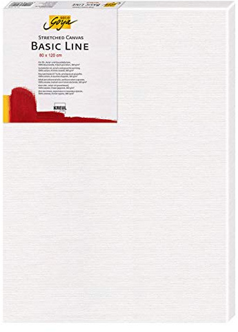 KREUL 680120 - Solo Goya Stretched Canvas Basic Line, Keilrahmen ca. 80 x 120 cm, mit Leinwand aus Baumwolle 4 fach grundiert, ideal für Öl, Acryl-und Gouachefarben