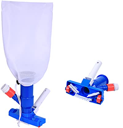 Aspirateur à jet avec brosse pour piscine hors sol/piscine gonflable, spa, jacuzzi, utilise la pression de l'eau du tuyau d'arrosage à l'aspirateur (utilisation avec un poteau télescopique de piscine,
