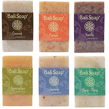 Bali Soap – Green Collection Naturseife Geschenkset, 6er Pack à 100 g – Handgemachte vegane Badeseife für Männer & Frauen