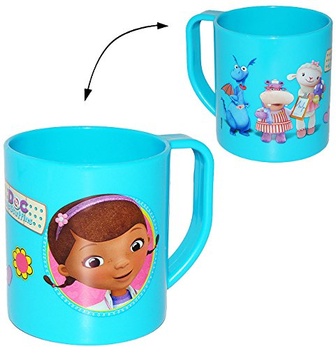 alles-meine.de GmbH Trinkbecher/Henkeltasse - Doc Mc Stuffins - aus Kunststoff Plastik - Tasse - Kindertasse/Kinderbecher - für Baby - Trinklerntasse/Trinkbecher Kleink..