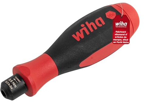 Wiha Destornillador dinamométrico easyTorque con limitación del par de apriete preajustada de forma fija 0.6 Nm (36230)