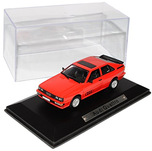 A-U-D-I Quattro Sport Rot Coupe 1/43 Atlas Modell Auto mit individiuellem Wunschkennzeichen