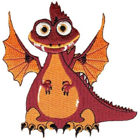 FahnenMax Aufnäher Patch Dragon Drache braun 10 x 10 cm NEU