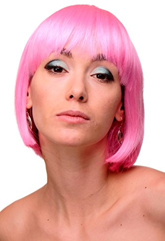 WIG ME UP - Perruque dame qualité carré frange rose délicat sexy glam GFW248F-227