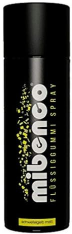 mibenco 71421016 Flüssiggummi Spray/Sprühfolie, Schwefelgelb Matt, 400 ml -Schutz für Oberflächen und zum Felgen lackieren