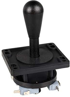 EG STARTS American Style Arcade Competition 2Pin Joystick negro conmutable desde 8 modos de funcionamiento manija elíptica negra precisión de 8 vías (4.8 mm) terminal