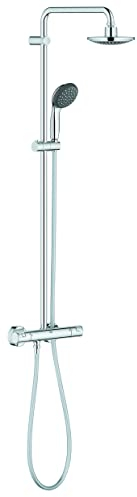 GROHE Vitalio Start 160 - Duschsystem mit Thermostatbatterie (wassersparend, Sicherheitssperre bei 38°C, Antikalk-System, Wandmontage), chrom, 27960000