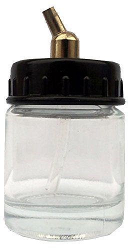 Andreas Dell 10x 22ml Airbrush Farben Glasbehälter BD-02 Farbtopf Mischglas Behälter Aufbewahrglas mit Anschluss