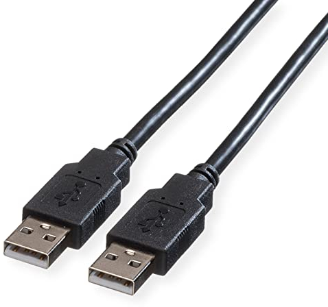ROLINE USB 2.0 Kabel, Typ A-A, Typ A-A, schwarz, 0,8 m