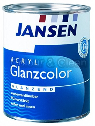 JANSEN Acryl Glanzcolor Buntlack PU-verstärkt 750 ml weiß (ca. RAL 9010)