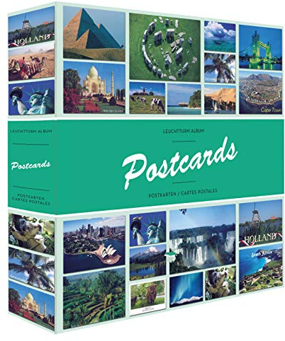 Leuchtturm 347771 Sammel-Album - Postkarten-Album für 600 Postkarten -50 festeingebundene Hüllen