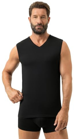 Mey Herren Muscle Shirt - Unterhemd ohne Ärmel mit Breiten Trägern und V-Ausschnitt - Basic Serie Dry Cotton - 46037
