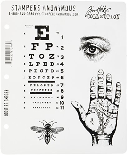 Stampers Anonymous Tim Holtz Cling Stamps 7X8.5, Oddities
