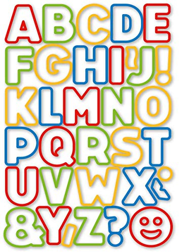 Tescoma 630925 Tagliabiscotti Alfabeto, formine per biscotti lettere, 34 Pezzi, Multicolore, linea Delícia Kids
