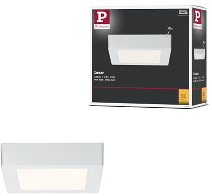 Paulmann 70644 LED Panel Lunar eckig 170x170mm 11W 230V Weiß matt Alu Deckenaufbauleuchte Deckenleuchte Deckenlampe