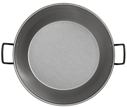 Imex El Zorro El Zorro 63067-Sartén Honda Pulida, Asas, Esmaltado, Gris, 50 cm