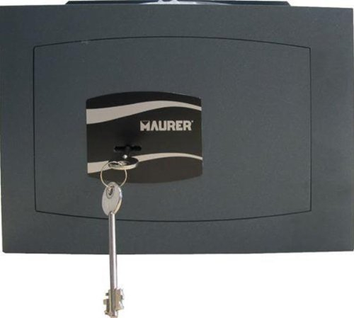 Cassaforte da parete con chiave MAURER 40 x 25 x 20 cm Telaio in acciaio monoblocco