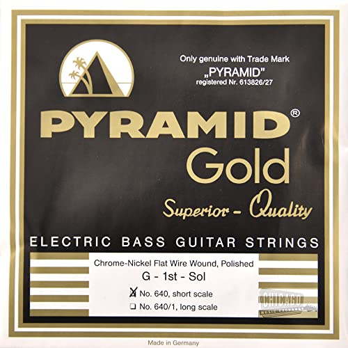 Pyramid Gold Flachdraht kurzer Mensur Bass Saiten 40–100