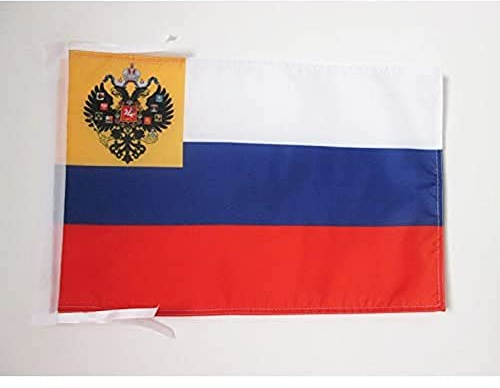 AZ FLAG Flagge Russisches Kaiserreich 1914-1917 45x30 cm Kordeln | Für innen und außen Kaiserreich Russland dekorative Flagge doppelte Nähte und verstärkte Kanten mit Schnüre 100D Polyester