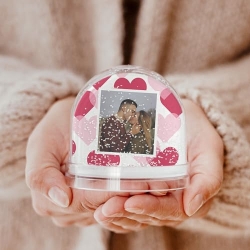Schneekugel mit Foto personalisiert – Romantisches Weihnachts, personalisierte Schneekugel mit deinem Lieblingsbild und Botschaft