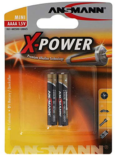 Lot de 2 piles alcalines AAAA LR61 AAAA 41,5 x 8,3 mm