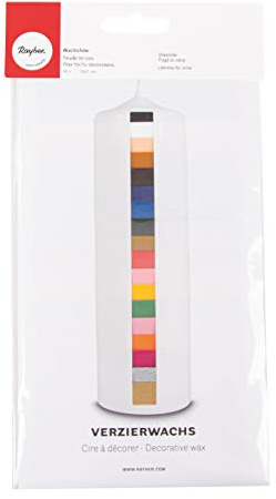 Rayher Fogli di Cera, Busta 18 col. Assortiti, 10X5 Cm, 3102600