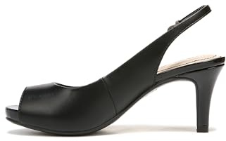 LifeStride Women's Teller Platform Pump,Black Smooth,9.5 W US