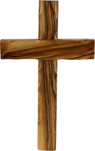 Holy Land Market Hand Carved Olive Wood Wall Cross 8 Inch