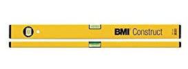 BMI Wasserwaage 689 Construct (Länge 100 cm, Aluprofil gelb pulverbeschichtet, stabile Libelle aus bruchsicherem Spezialkunststoff, Messgenauigkeit 1 mm/m) 689100P-gelbCON