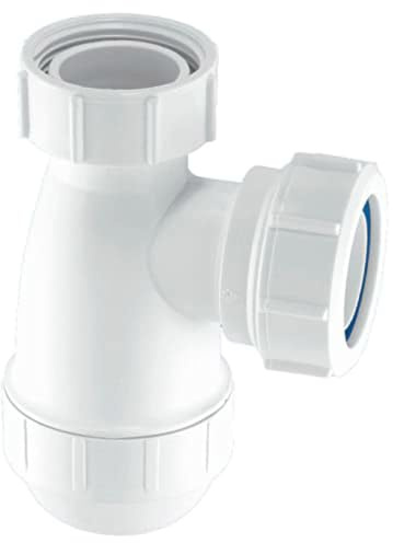 McAlpine E10 50 mm Water Seal sifone con 2,5 cm raccordo di uscita, bianco