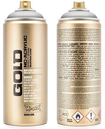 Montana Cans Montana Spray Dose Gold 400ml, Gld400-m1100-Silver Metallic, 400
