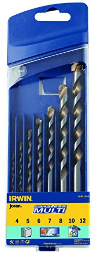 Irwin 10501940 Joran Cordless Drill Set Multi Material Masonry/Wood/Tile, 4mm-12mm, 7 Pieces