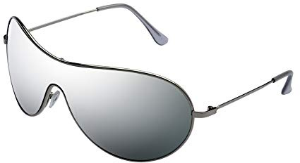 Alpland Pilotenbrille Sonnenbrille SILBER voll verspiegelt