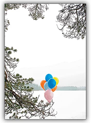 Kartenkaufrausch Christian Im 5er Set: Verschicken Sie einen fröhlichen Winter Geburtstagsgruß mit Luftballons