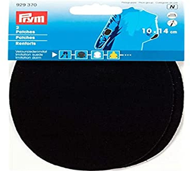 Prym 929370 Patches Velourslederimitat (bügeln) 10 x 14 cm schwarz