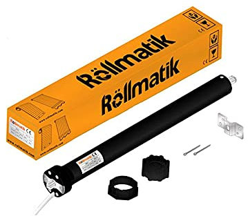 Rollmatik Motore per Tapparelle Elettriche Portata 100Kg 50Nm Finecorsa Meccanici Predisposto Per Pulsante SU/GIU Apertura Automatica Persiane