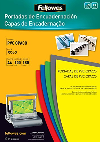 Fellowes 5100601 - PVC blickdichte Binderücken A4 A4 rot