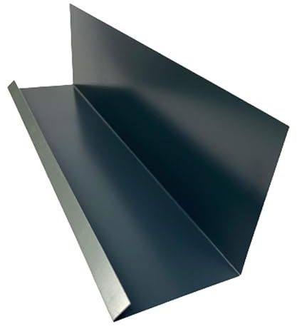 Wandanschlußblech 2 m lang Aluminium farbig 0,8 mm (mittel, Anthrazit RAL 7016)