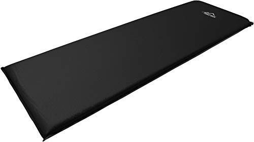 normani Camping Thermo Matte selbstaufblasend - Gute Isolierung und Polsterung Schwarz/Grau 198 x 68 x 9 cm