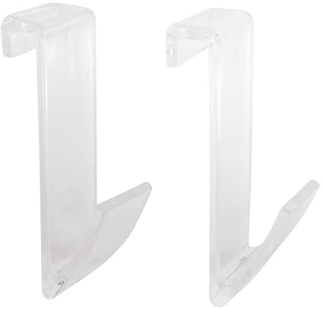 SOMATHERM FOR YOU - SPT - Set mit 2 Haken für Handtuchtrockner aus transparentem Flachrohr | Ideal zum Aufhängen Ihrer Handtücher, praktisches und ästhetisches Accessoire für Ihr Badezimmer