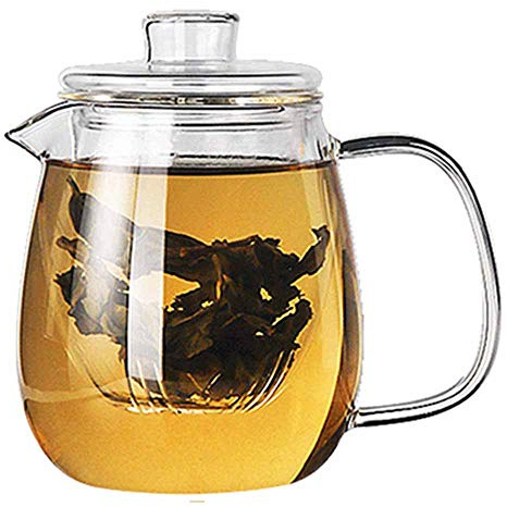 TAMUME 700ml Théière en Verre de Style Pingouin avec Passoire pour Préparation du Thé