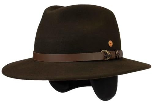 Mayser Georgia Outdoorhut Traveller Filzhut Ledergarnitur Ohrenklappen Herren Herbst Winter Made in EU