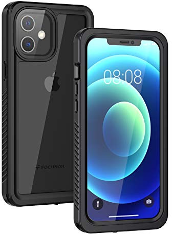Focusor Fodral för iPhone 12 IP68 vattentätt 360 integrerat stötskydd